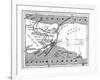 A Map Showing the Positions of Russian and Turkish Lines Outside Constantinople, 1900-null-Framed Giclee Print