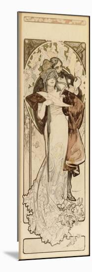 A Maquette for the Lithograph 'Programme 27 Octobre 1900', C. 1900 (Pencil, Ink, W/C)-Alphonse Mucha-Mounted Giclee Print