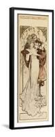 A Maquette for the Lithograph 'Programme 27 Octobre 1900', C. 1900 (Pencil, Ink, W/C)-Alphonse Mucha-Framed Premium Giclee Print