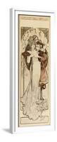 A Maquette for the Lithograph 'Programme 27 Octobre 1900', C. 1900 (Pencil, Ink, W/C)-Alphonse Mucha-Framed Premium Giclee Print