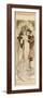 A Maquette for the Lithograph 'Programme 27 Octobre 1900', C. 1900 (Pencil, Ink, W/C)-Alphonse Mucha-Framed Premium Giclee Print