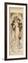 A Maquette for the Lithograph 'Programme 27 Octobre 1900', C. 1900 (Pencil, Ink, W/C)-Alphonse Mucha-Framed Giclee Print