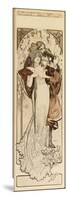 A Maquette for the Lithograph 'Programme 27 Octobre 1900', C. 1900 (Pencil, Ink, W/C)-Alphonse Mucha-Mounted Giclee Print