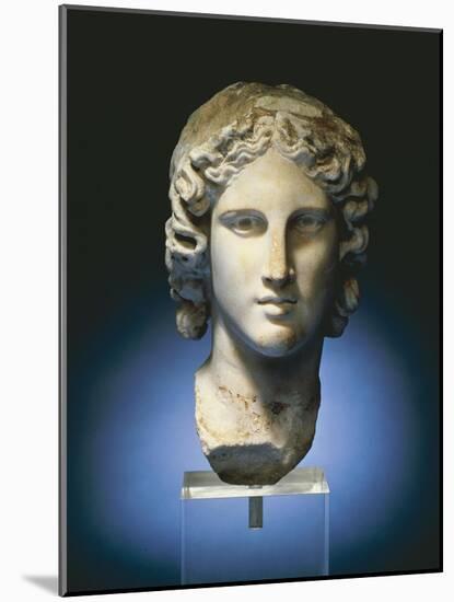 A Marble Head of a Young Man, Possibly Apollo, 2nd Century After 4th Century BC-null-Mounted Giclee Print