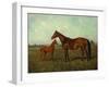 A Mare and Foal in a Landscape-Franz Reichmann-Framed Giclee Print
