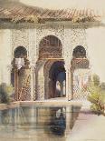 The Court of Myrtles, Alhambra, Mid-19th Century-A. Margaretta Burr-Stretched Canvas
