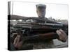 A Marine Readies 80 Pounds of Enemy Rifles Seized August 6-Stocktrek Images-Stretched Canvas