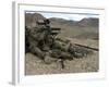 A Marine Rifleman Provides Security for Machine Gunners Atop a Hill-Stocktrek Images-Framed Photographic Print