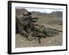 A Marine Rifleman Provides Security for Machine Gunners Atop a Hill-Stocktrek Images-Framed Photographic Print