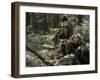 A Marine Sniper Team Wearing Camouflage Ghillie Suits-Stocktrek Images-Framed Photographic Print