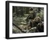 A Marine Sniper Team Wearing Camouflage Ghillie Suits-Stocktrek Images-Framed Photographic Print