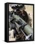 A Marine Using the Shoulder-Launched Multi-Purpose Assault Weapon-Stocktrek Images-Framed Stretched Canvas