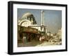 A Market Bazaar in Constantinople-Alberto Pasini-Framed Giclee Print