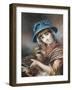 A Market Girl Holding a Mallard Duck, 1787-John Russell-Framed Giclee Print