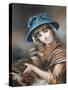 A Market Girl Holding a Mallard Duck, 1787-John Russell-Stretched Canvas