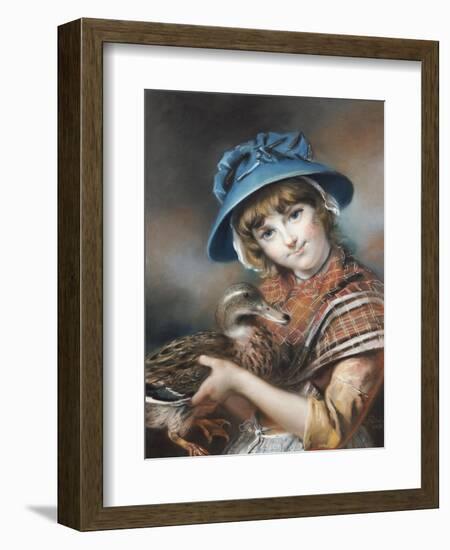 A Market Girl Holding a Mallard Duck, 1787-John Russell-Framed Giclee Print