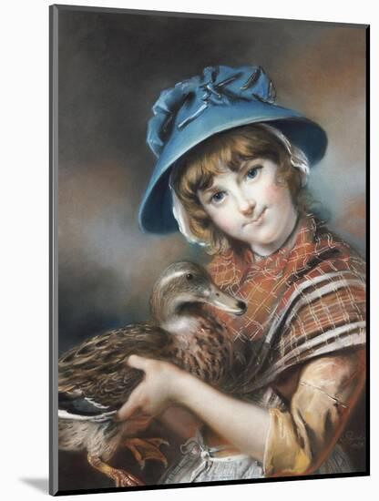 A Market Girl Holding a Mallard Duck, 1787-John Russell-Mounted Giclee Print