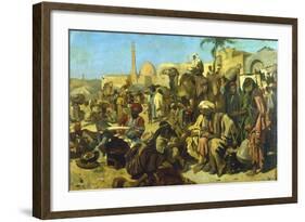 A Market in Cairo, C Late 19th Century-Franz Theodor Wurbel-Framed Giclee Print