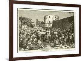 A Market Scene at Sofala in 1505-null-Framed Premium Giclee Print