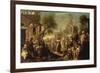 A Market Scene in a Town with Mounted Oriental Travellers and Girls Dancing, 1748-Etienne Jeaurat-Framed Giclee Print