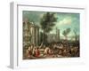 A Market Scene with Many Figures-Elisabeth Seldron-Framed Giclee Print