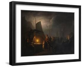 A Market Square at Night, Brussels, 1870-Petrus van Schendel-Framed Giclee Print