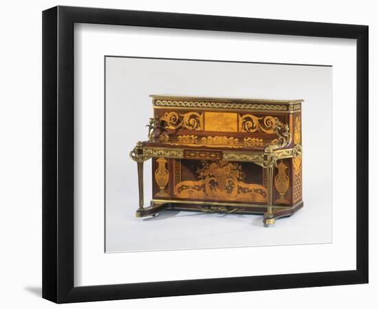 A Marquetry and Parquetry-Inlaid Upright Piano, 1881-French School-Framed Giclee Print