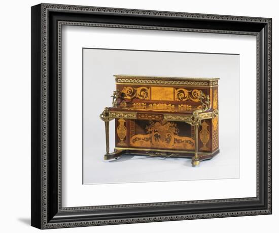 A Marquetry and Parquetry-Inlaid Upright Piano, 1881-French School-Framed Giclee Print