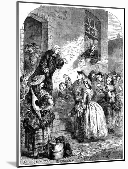 A Marriage Ceremony in Fleet Prison During the Reign of George Ii, 19th Century-C Sheeres-Mounted Giclee Print