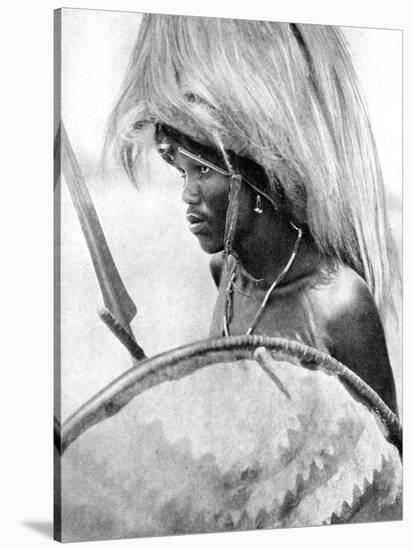 A Masai Warrior, Africa, 1936-null-Stretched Canvas