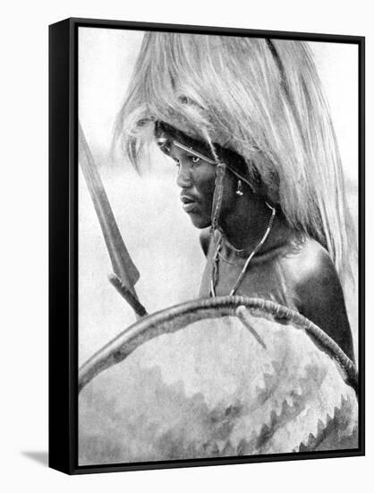 A Masai Warrior, Africa, 1936-null-Framed Stretched Canvas