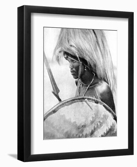 A Masai Warrior, Africa, 1936-null-Framed Premium Giclee Print