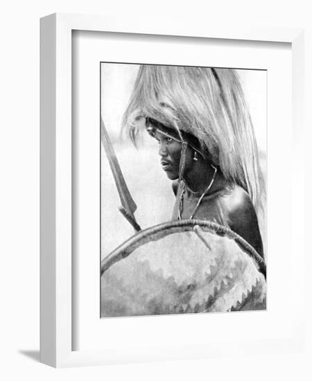 A Masai Warrior, Africa, 1936-null-Framed Giclee Print