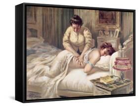 A Massage Session-Albert Guillaume-Framed Stretched Canvas