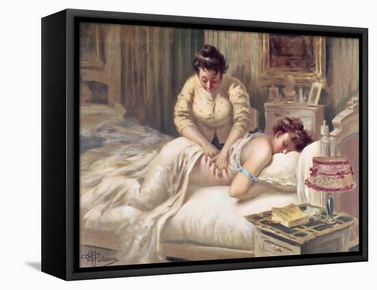 A Massage Session-Albert Guillaume-Framed Stretched Canvas