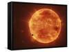 A Massive Red Dwarf Consuming Planets Within it's Range-Stocktrek Images-Framed Stretched Canvas