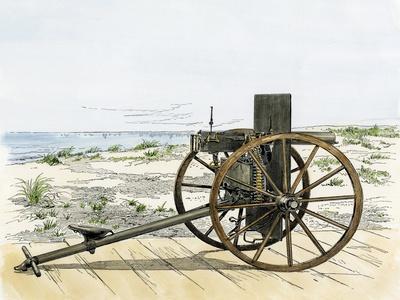 'A Maxim Machine Gun, Invented by Hiram Stevens Maxim (1840-1916 ...