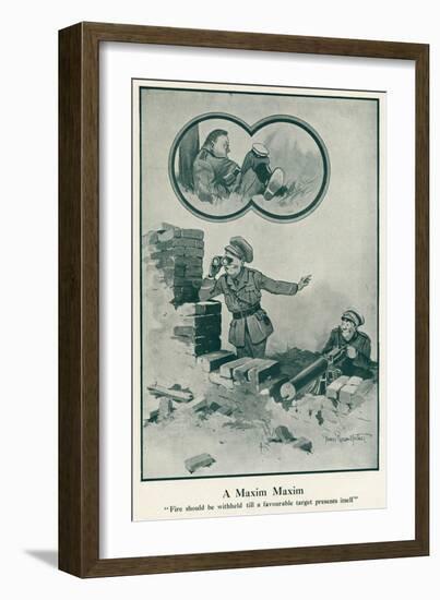 A Maxim Maxim-Bruce Bairnsfather-Framed Art Print