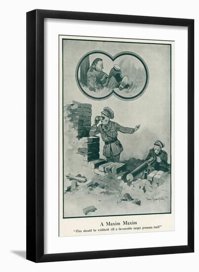 A Maxim Maxim-Bruce Bairnsfather-Framed Art Print