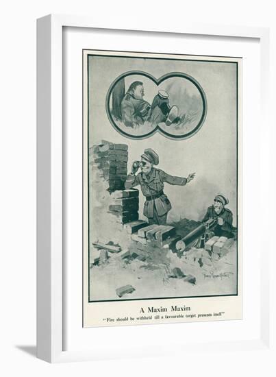 A Maxim Maxim-Bruce Bairnsfather-Framed Art Print