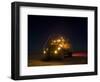 A Maxxpro MRAP Vehicle with Running Lights on at Night-null-Framed Photographic Print