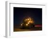 A Maxxpro MRAP Vehicle with Running Lights on at Night-null-Framed Photographic Print