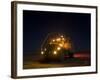 A Maxxpro MRAP Vehicle with Running Lights on at Night-null-Framed Photographic Print