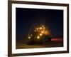 A Maxxpro MRAP Vehicle with Running Lights on at Night-null-Framed Photographic Print