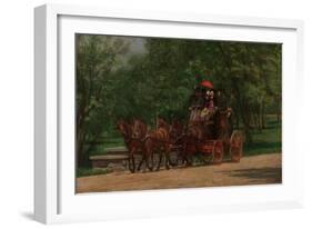 A May Morning in the Park (The Fairman Rogers Four-In-Hand), 1879-80 (Oil on Canvas)-Thomas Cowperthwait Eakins-Framed Giclee Print
