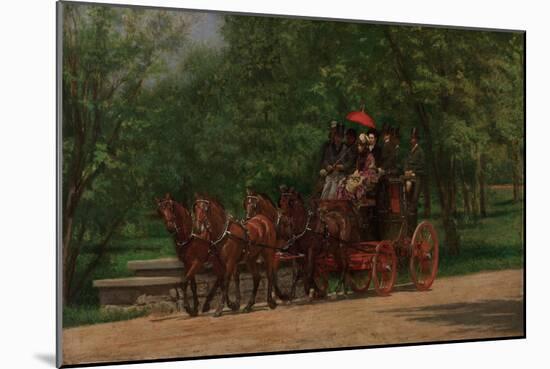 A May Morning in the Park (The Fairman Rogers Four-In-Hand), 1879-80 (Oil on Canvas)-Thomas Cowperthwait Eakins-Mounted Giclee Print