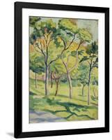 A Meadow with Trees, 1910-August Macke-Framed Giclee Print