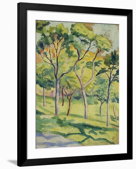 A Meadow with Trees, 1910-August Macke-Framed Giclee Print