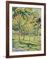 A Meadow with Trees, 1910-August Macke-Framed Giclee Print