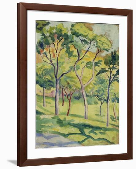 A Meadow with Trees, 1910-August Macke-Framed Giclee Print